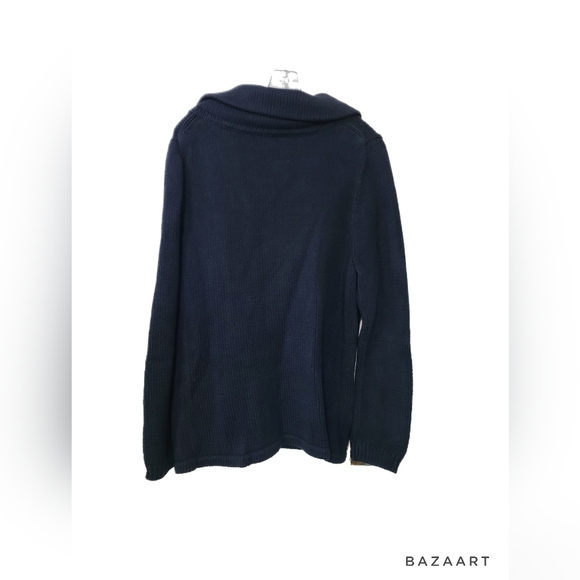 * Gap Navy Blue Zip Up Sweater Cabin Core - Picture 2 of 5